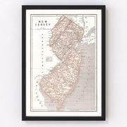 New Jersey Vintage Map 1846