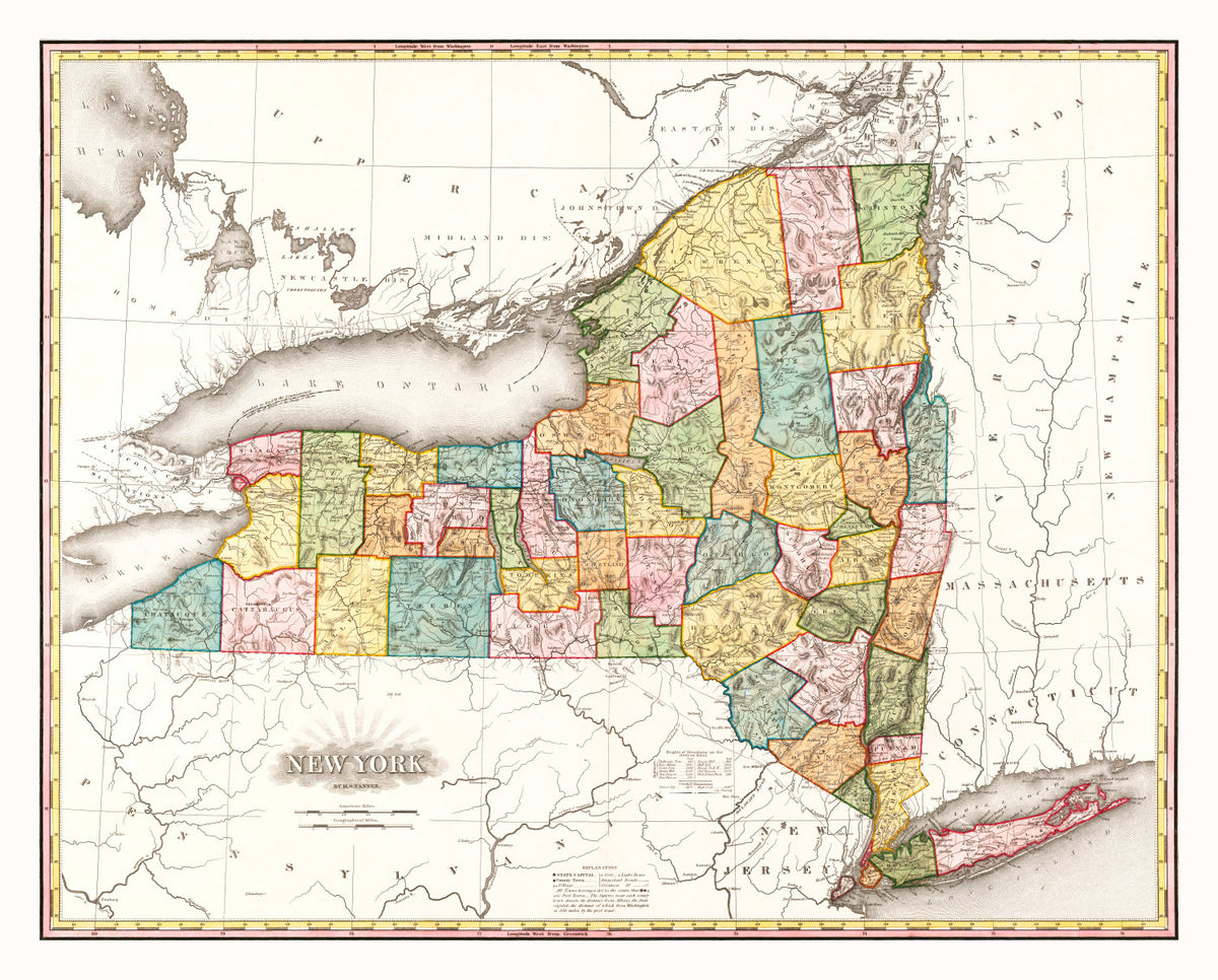 Preview of Vintage Map of New York 1819