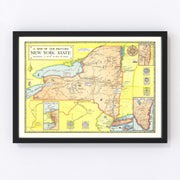 New York Vintage Map 1928