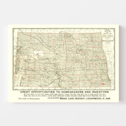 map of North Dakota