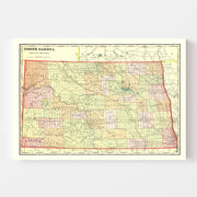 map of North Dakota