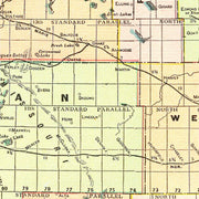old North Dakota map