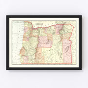 Oregon Vintage Map 1909