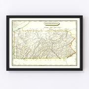 Pennsylvania Vintage Map 1804