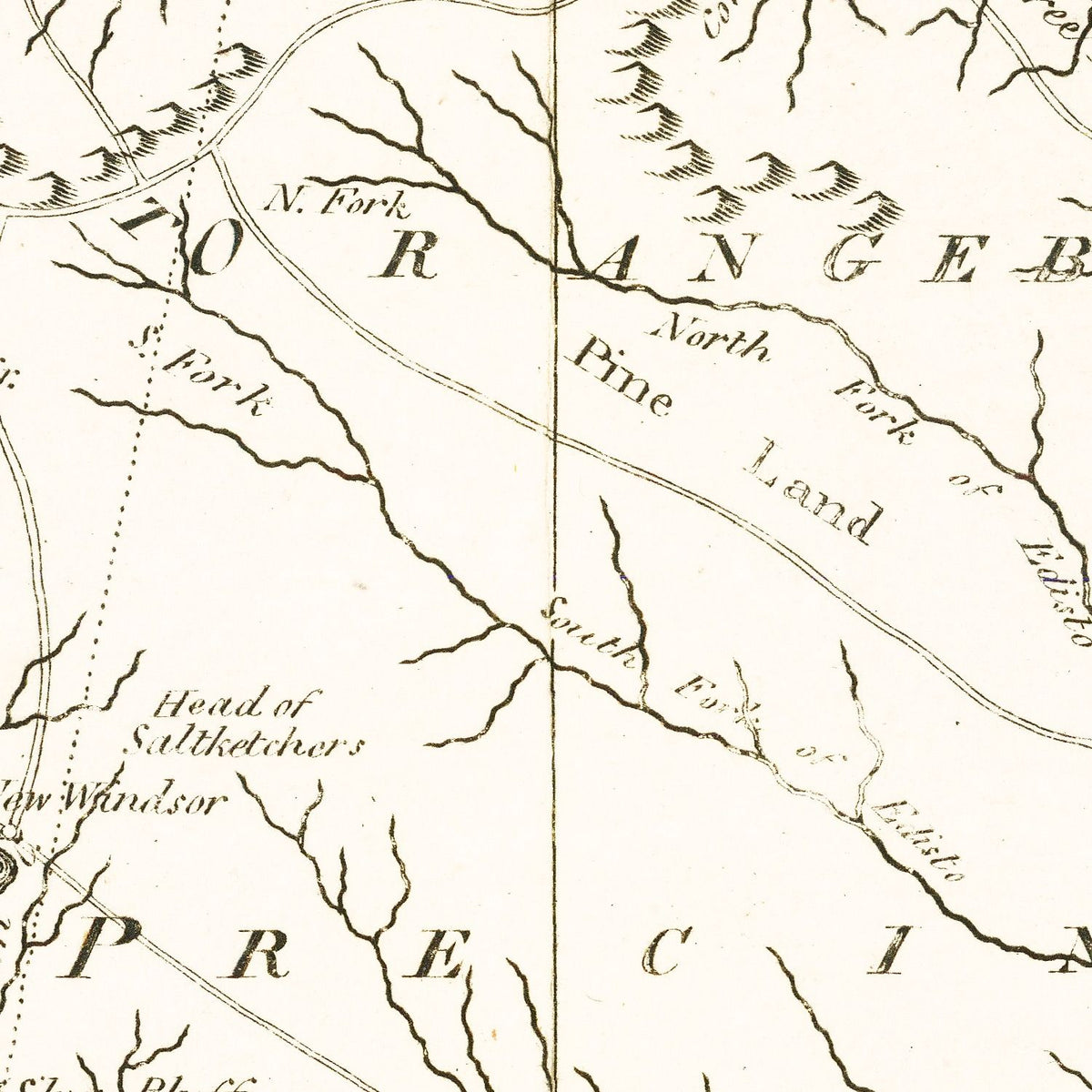 Restored historic details from the 1796 state map of County, South Carolina
