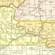 old South Dakota map
