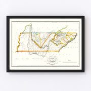 Tennessee Vintage Map 1814