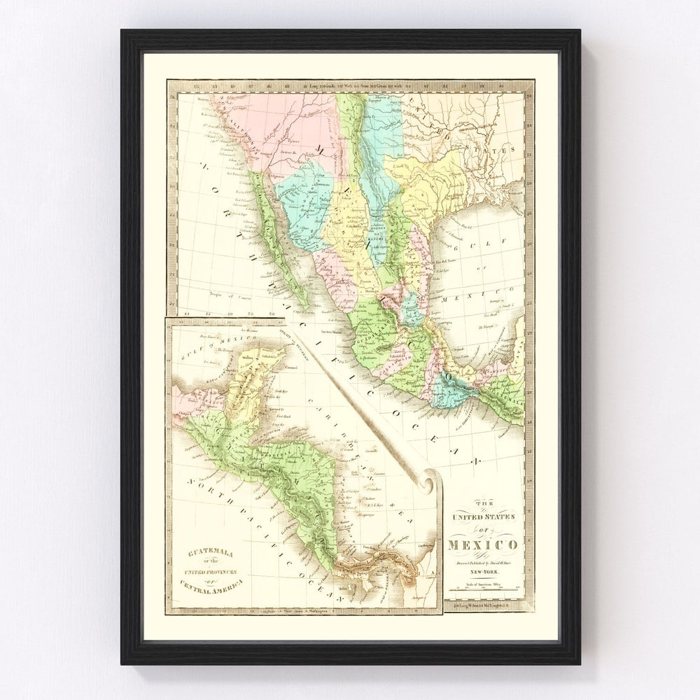 Texas Vintage Map 1836
