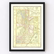 Utah Vintage Map 1899