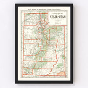Utah Vintage Map 1916