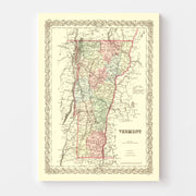 map of Vermont