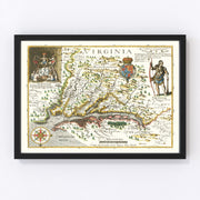 Virginia Vintage Map 1627