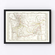 Washington Vintage Map 1895