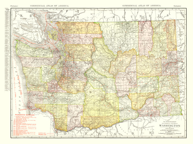 Size comparison using Vintage Map of Washington 1917
