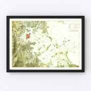 Boston Vintage Map 1775