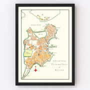 Boston Vintage Map 1775