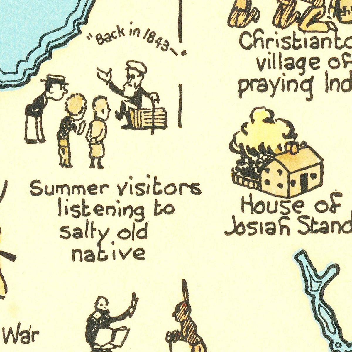 Restored historic details from the 1930 region map of County, Massachusetts