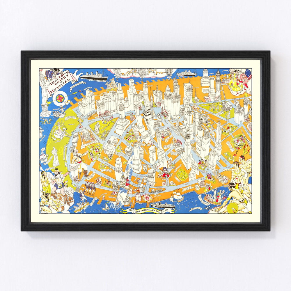 Manhattan Vintage Map 1938