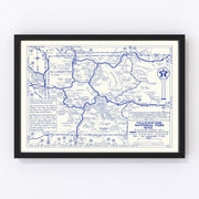 Yellowstone National Park Vintage Map 1930