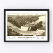 Niagara Falls Vintage Map 1882