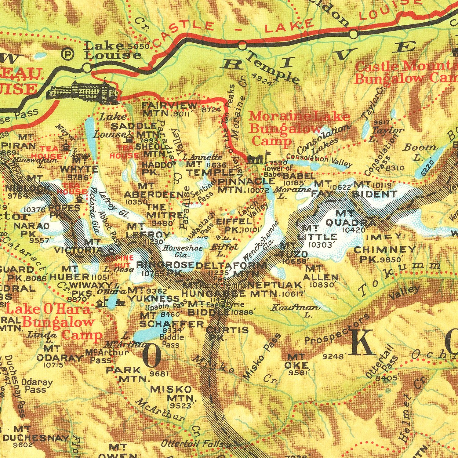 Restored historic details from the 1930 region map of County