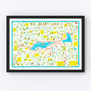Big Bear Lake Vintage Map 1947