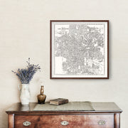 Vintage Map of Los Angeles, California 1929