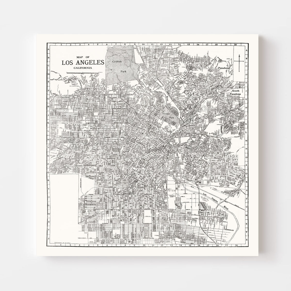 Preview of Vintage Map of Los Angeles, California 1929