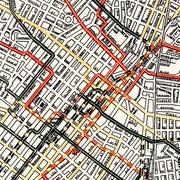 Vintage Railway Map of Los Angeles 1906