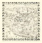 Vintage Los Angeles Movie Star Map 1937