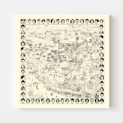 Vintage Los Angeles Movie Star Map 1937