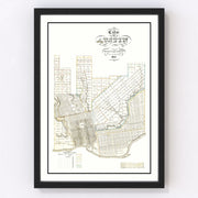 Austin Vintage Map 1850