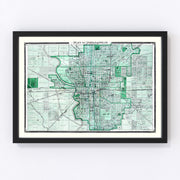 Indianapolis Vintage Map 1876