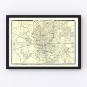 Indianapolis Vintage Map 1876