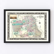 San Francisco Vintage Map 1876