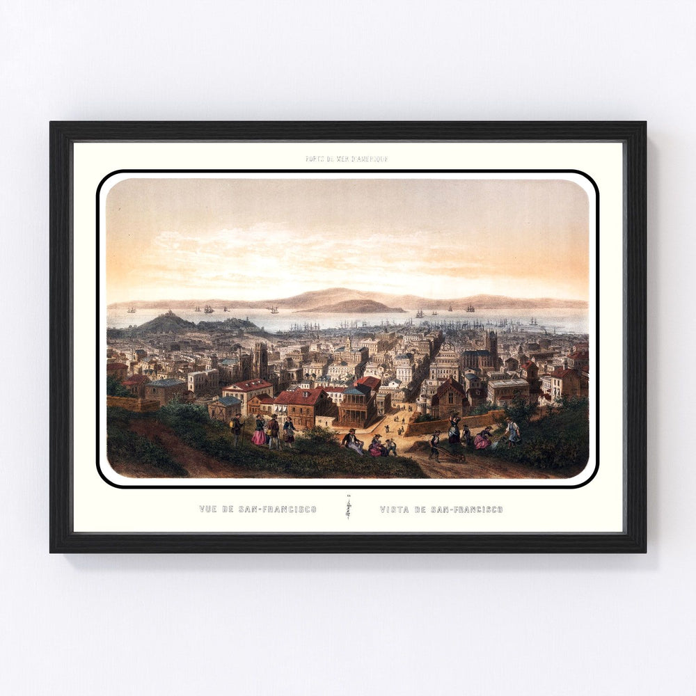 San Francisco Vintage Map 1860
