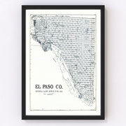 El Paso County Vintage Map 1921
