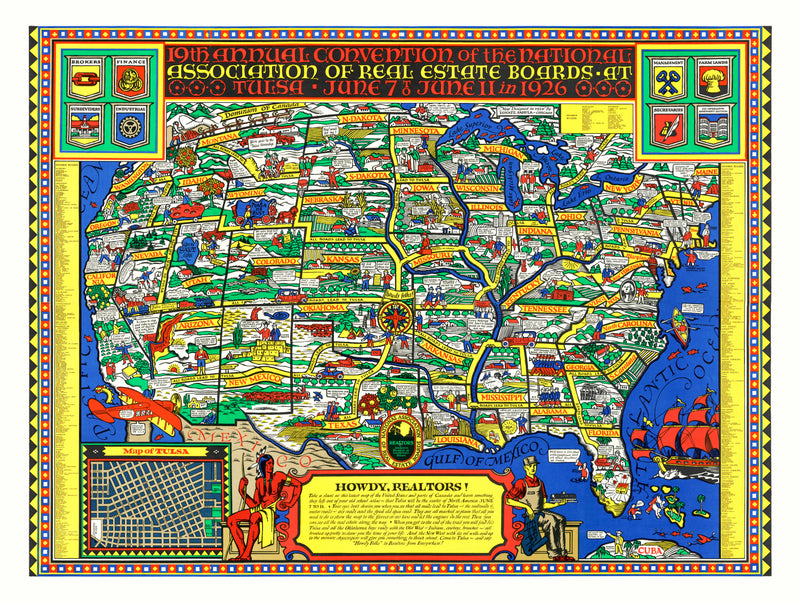 Size comparison using National Association of Real Estate Boards United States Map, 1926