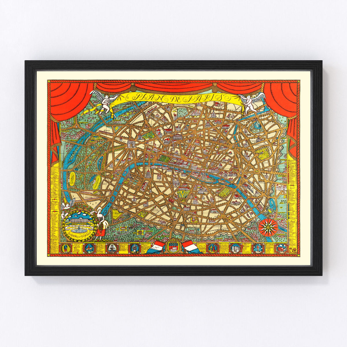 Paris Vintage Map 1927