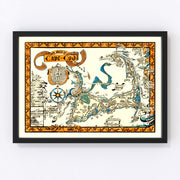 Cape Cod Vintage Map 1926