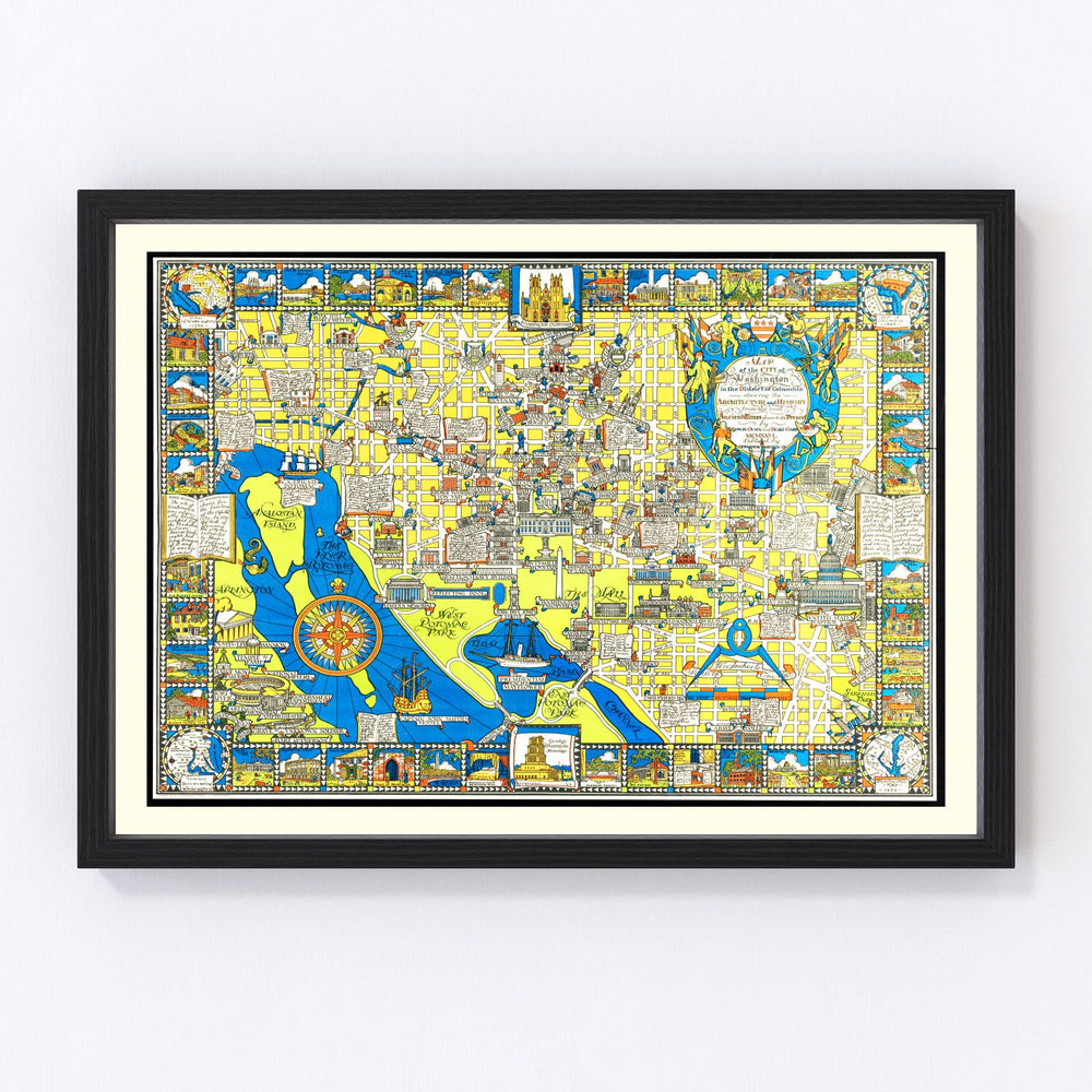 Washington, DC Vintage Map 1926