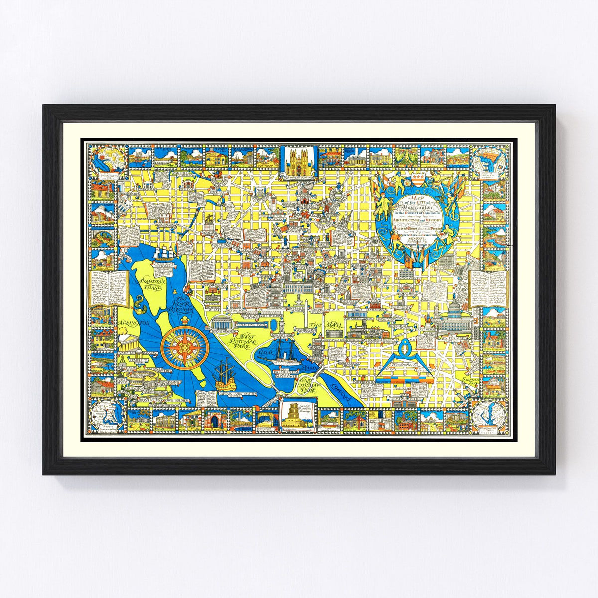 Washington, DC Vintage Map 1926