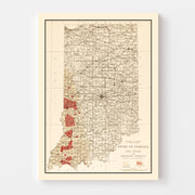 map of Indiana Coal 