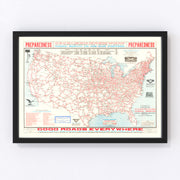 United States Vintage Map 1915