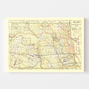 map of North Dakota