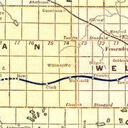 old North Dakota map