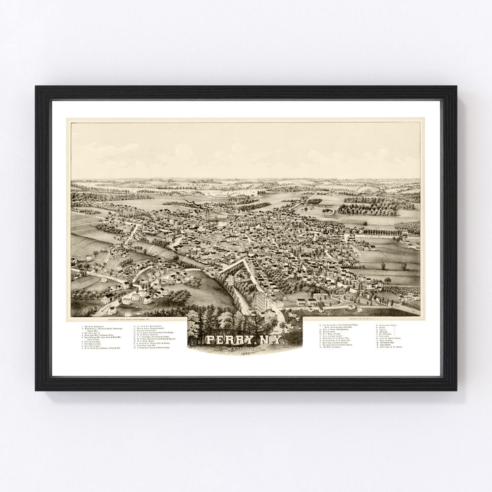 Perry Vintage Map 1892