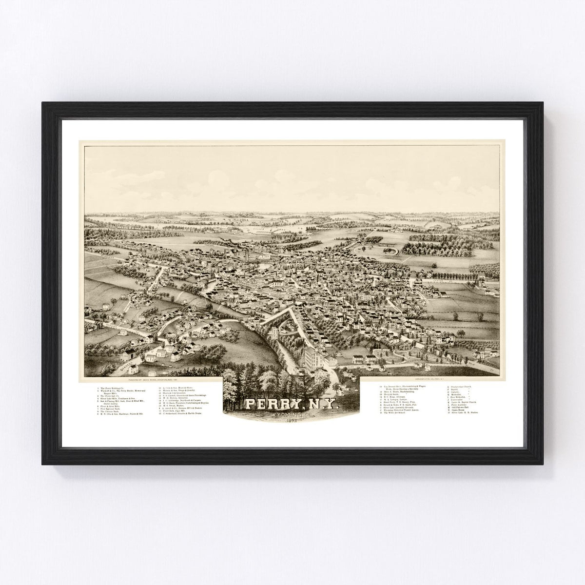 Perry Vintage Map 1892