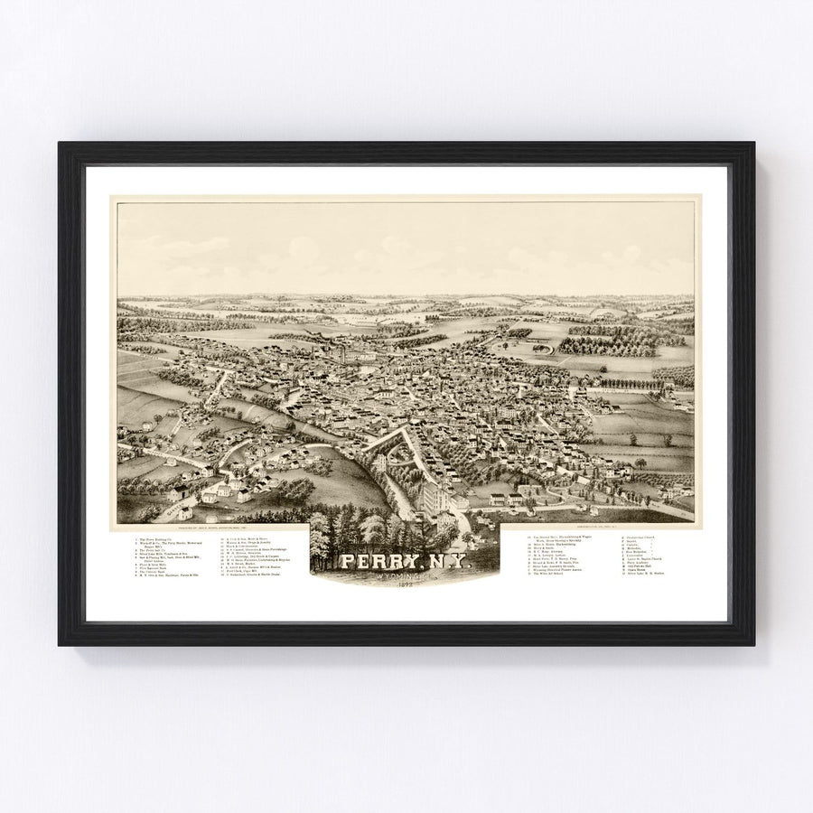 Perry Vintage Map 1892