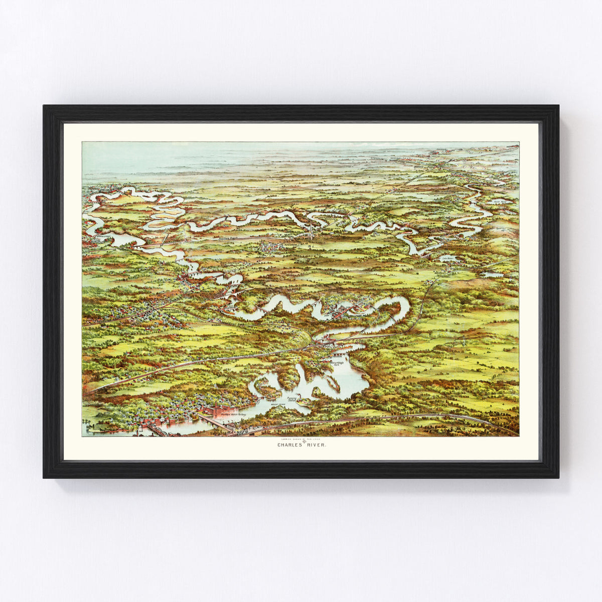 Charles River Vintage Map 1900